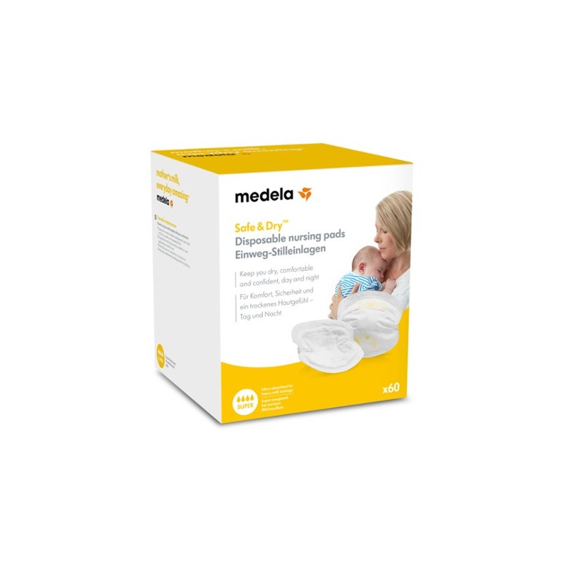 Medela Coussinets d'allaitement jetables Safe & Dry|30pcs