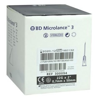 BD Microlance3 0,7x50 22G 2  zwart  |100st