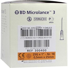 BD Microlance3 0,5x25 25G 1 Orange |100pcs