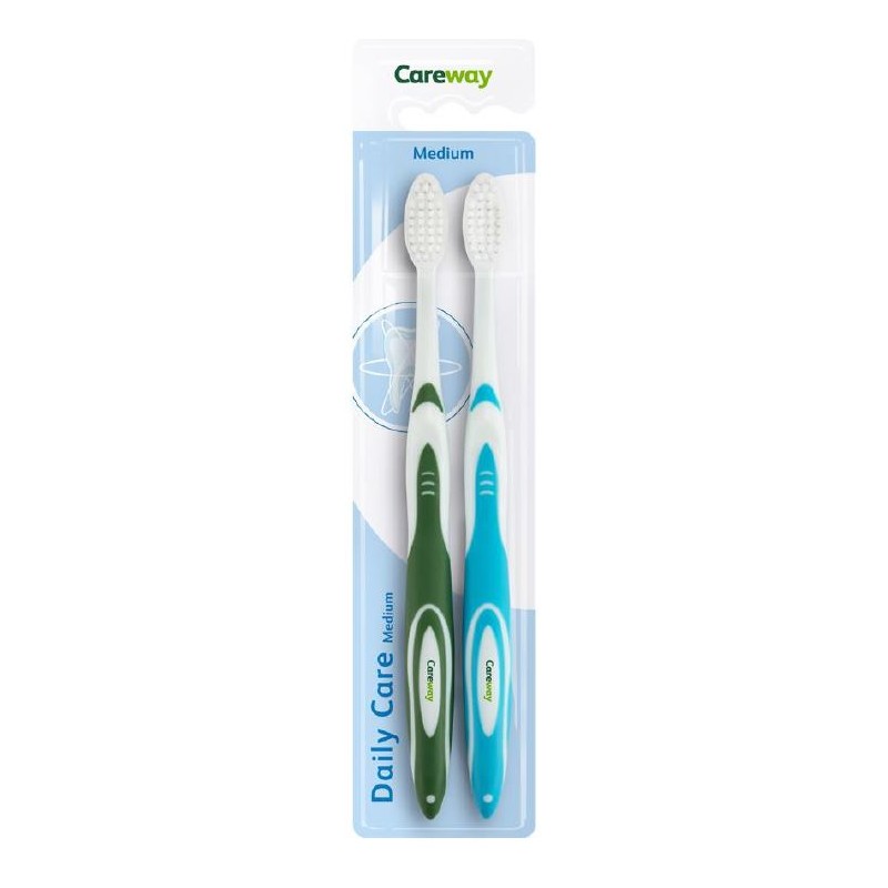 Careway oral tandenborstel medium | duopack