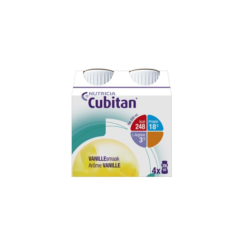 Nutricia Cubitan Vanille | 4x200ml Nutricia Cubitan Vanille | 4x200ml
