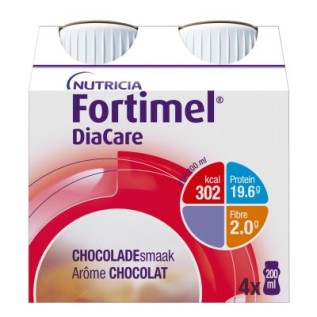 Nutricia Fortimel Diacare Chocolade| 4x200ml