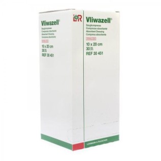 Vliwazell compresse stérile 10x20cm | 30pcs
