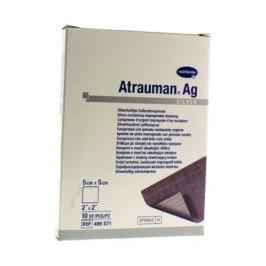 Atrauman Ag Compresse D'Argent Imprégnée Stérile 5x5cm |  10pcs