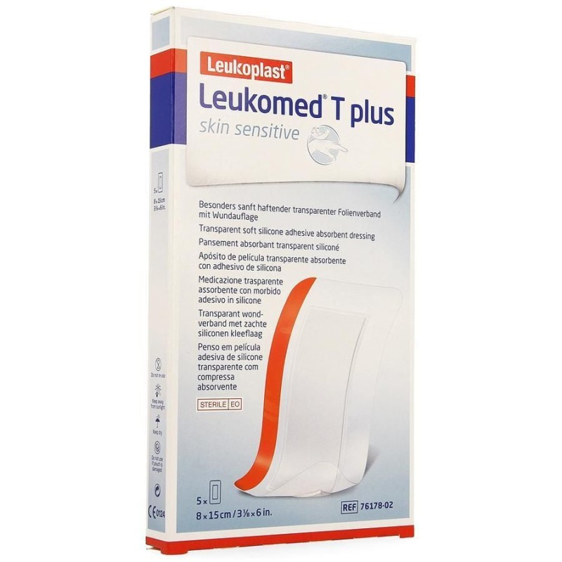 Leukomed T plus skin sensitive 8cm x 15cm | 5pcs