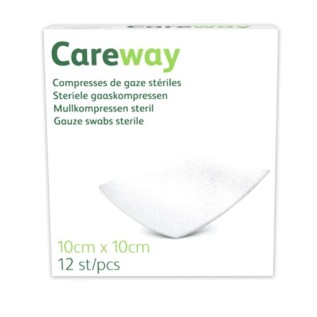 Careway compresses stériles 8PL 10x10cm | 12pcs