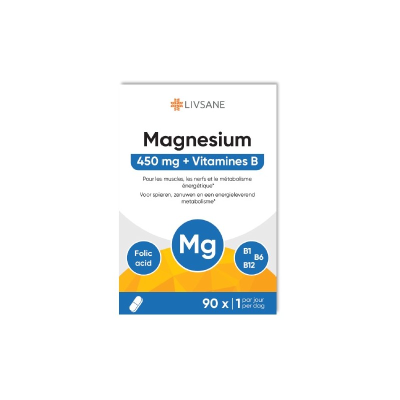 LIVSANE Magnesium 450mg + Vitaminen B | 90tabl