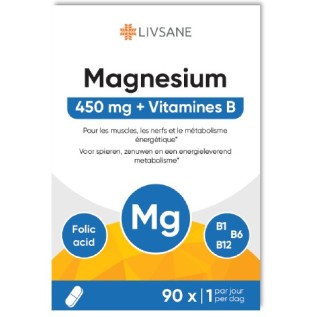 Livsane Magnesium 450mg + Vitaminen B | 90tabl