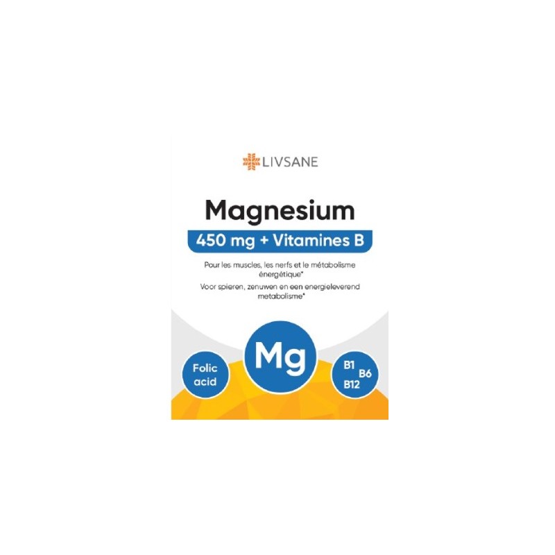 LIVSANE Magnésium 450mg + Vitamines B | 180comp
