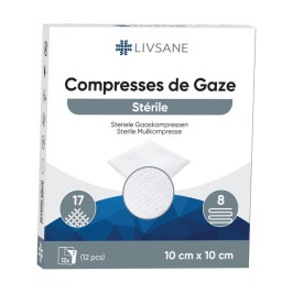 LIVSANE Steriele kompressen 10x10cm | 12st