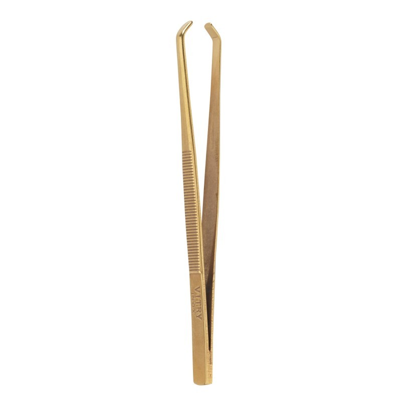 Vitry Prestige Pince à épiler, Mors Crabe, Inox, Doré (4021) | 1pc