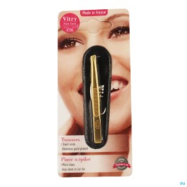 Vitry Prestige Pince à épiler, Mors Biais, Inox, Doré (4016) | 1pc