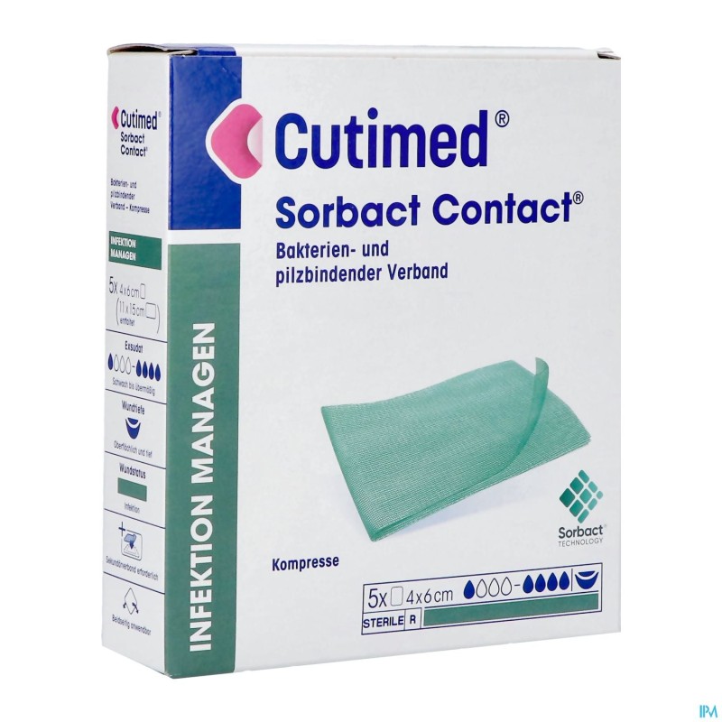 Cutimed Sorbact Contact Kompres 4x6cm | 5st