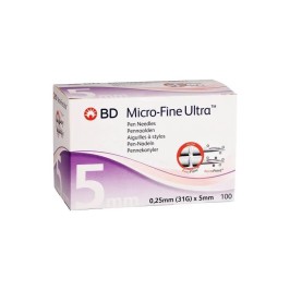 BD Micro-Fine Ultra Aiguille à Stylo 0,25mm (31G) x 5mm | 100pcs