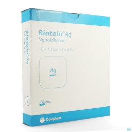 Biatain Mousse Non-Adhésive Ag 10x10cm | 5pcs