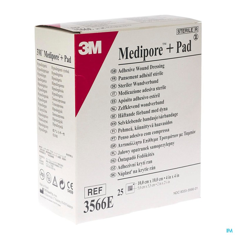 Medipore + Pad 10x10cm | 25st Medipore + Pad 10x10cm | 25st