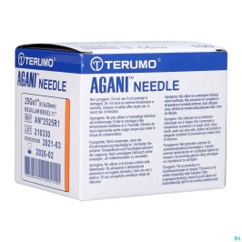 Terumo Aiguille Agani 0,5x25mm | 25G x 1 | Orange | 100pcs