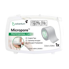 Micropore Dévidoir | 2,5cm x 9,14m